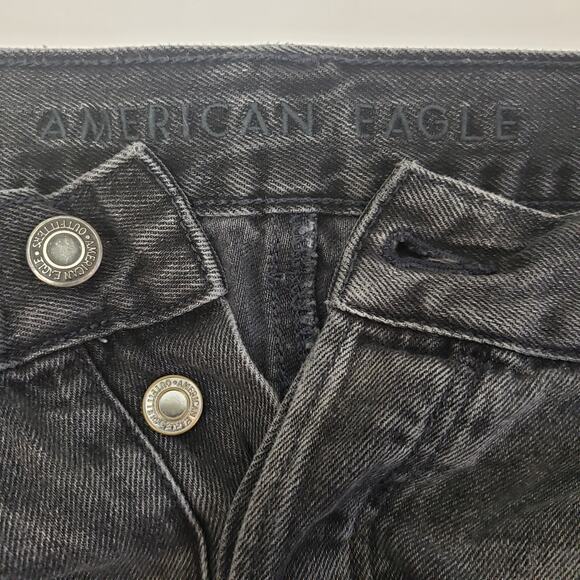 American Eagle Outfitters AEO Hi-Rise Girlfriend Button Fly Jeans Size 8 - Picture 3 of 5